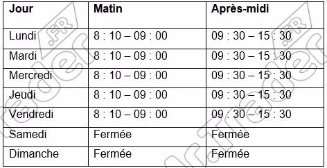 Horaires local d’ouverture de la bourse de Casablanca